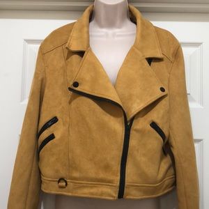 Like New Missguided Faux Suede Moto Jacket Size 12